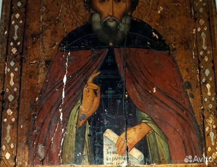 Икона преподобного Макария 19 век