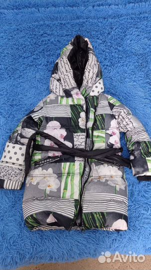 Пуховое пальто для девочки 122