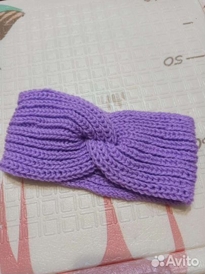 Повязка на голову вязаная
