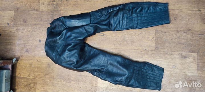 Мото штаны кожаные