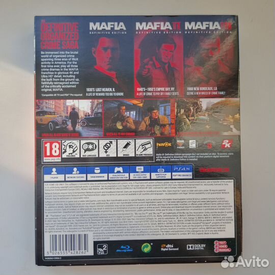 Диск для PS 4. Mafia: Trilogy. Новый