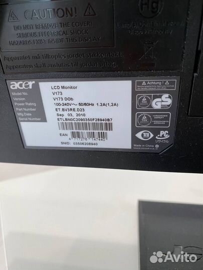 Монитор acer V173