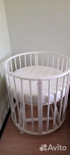 Матрас в круглую кроватку