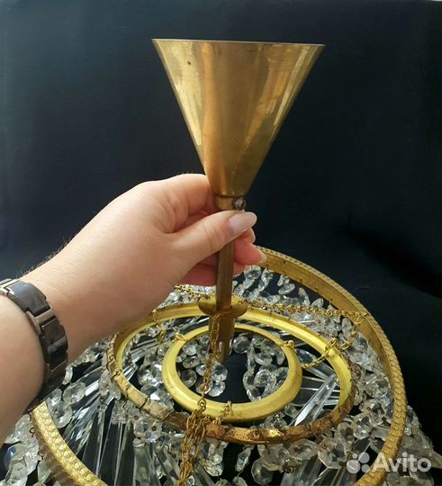 Винтажная Люстра хрустальная чехословакия СССР