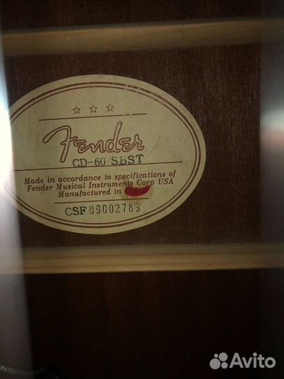 Электроакустическая гитара fender CD-60