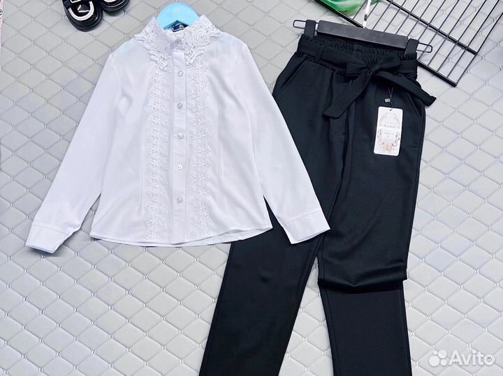 Школьная форма блузка брюки школьные палаццо новое