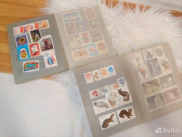 Кляссер в с марками 70-80 годов 2 альбома марок