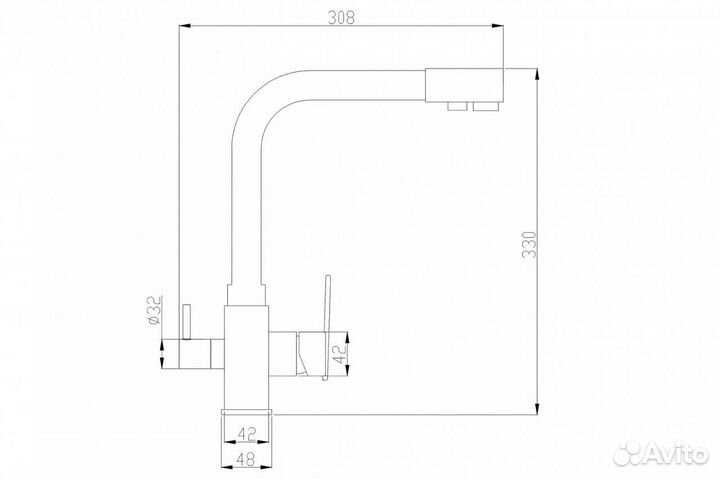 Смеситель SH 805 black BR