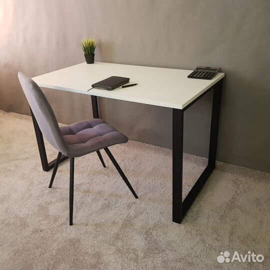 Компьютерный стол Лофт 120*70 см. Черные ножки