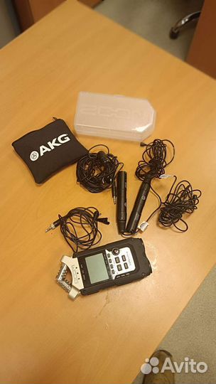 Zoom h4n pro + 2 akgc417 pp+audio-technika atr3350