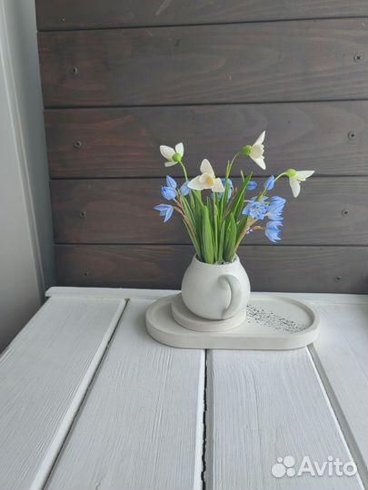 Подснежники и пролески ручной работы,цветы подарок