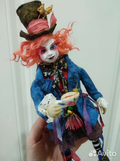 Ватная елочная игрушка Шляпник