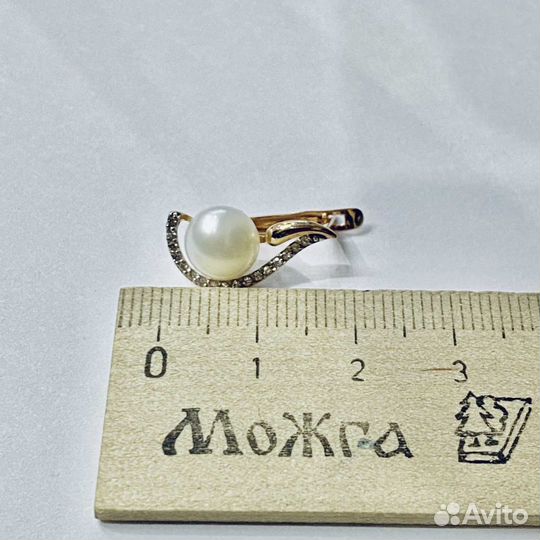 Золотые серьги с жемчугом