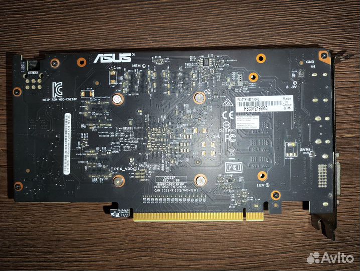 Видеокарта asus GeForce GTX 1050 Ti Exp OC 4GB