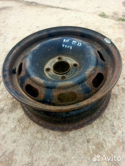 Диск штамп R15 4x112 ET 27 Цо 65