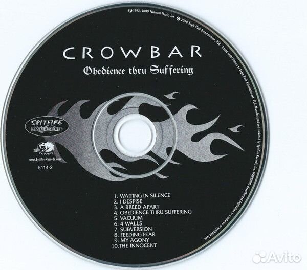 CD Crowbar - Obedience Thru Suffering (1992)