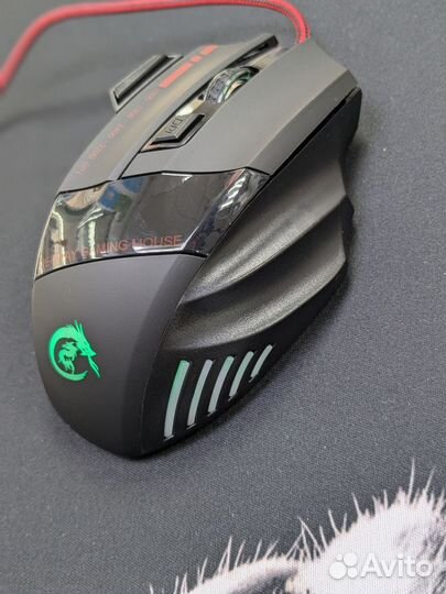 Игровая мышка с подсветкой, проводная USB 3200 DPI