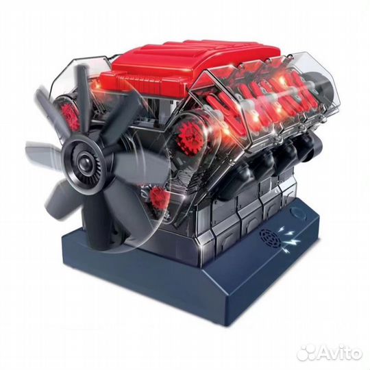 Модель двигателя автомобиля V8, конструктор