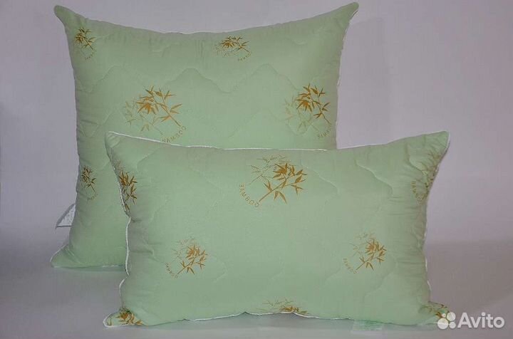 Подушка бамбук, верблюжья шерсть, лён, лебяжий пух