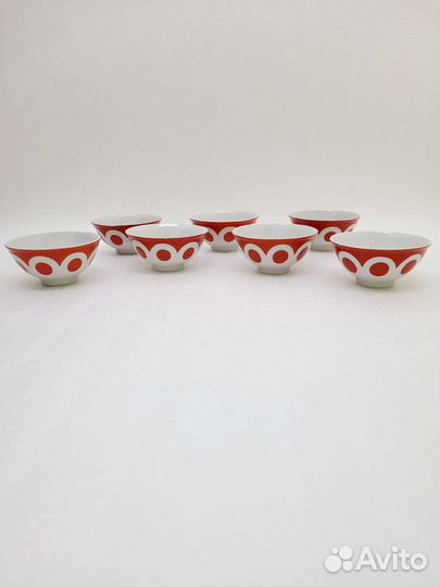 Пиалы чайные фарфор 7 шт (#974)