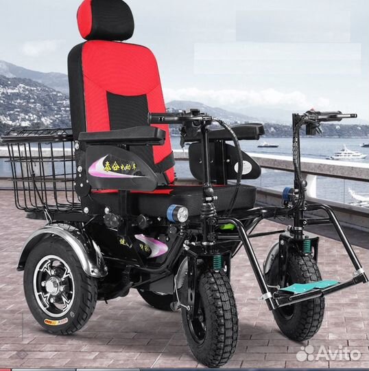 Электрическая коляска с амортизаторами новая