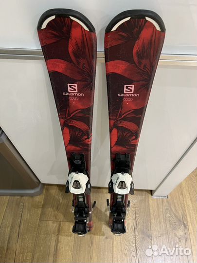Горные лыжи детские salomon 100 см с креплениями