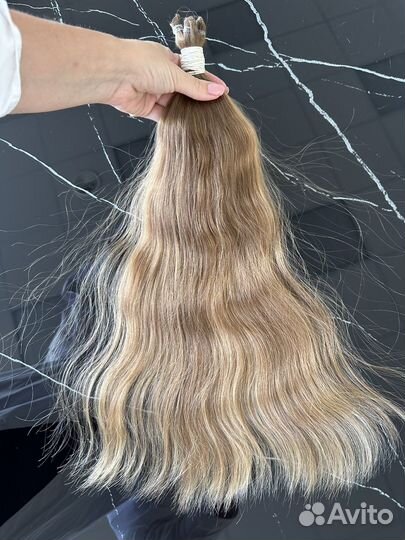 48см 90гр Детские волосы блонд шелк наращивание