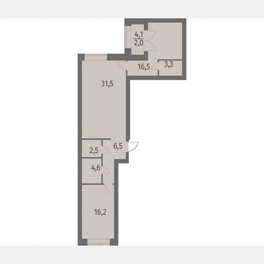 2-к. квартира, 83,2 м², 12/13 эт.