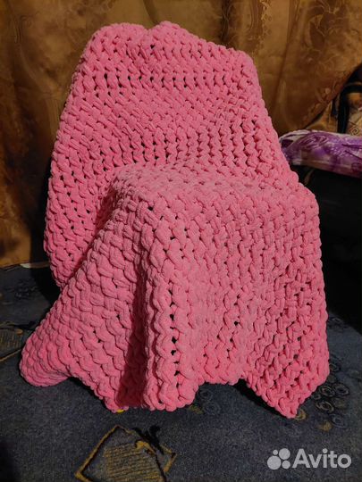 Плед из ализе пуффи файн