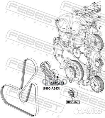 Натяжитель ремня Febest 958 1890-A24X Febest