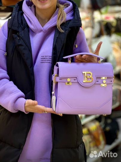 Сумка balmain из кожи натуральная