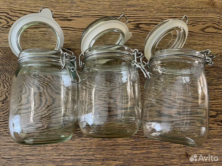 Банка стеклянная с крышкой 1л коркен икеа