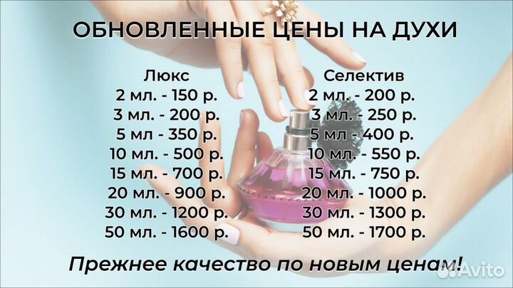 Парфюмерия на распив 30 мл