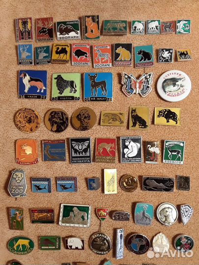 Значки СССР животные птицы