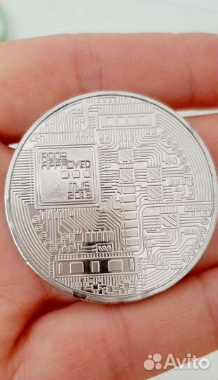 Монета сувенирная Bitcoin BTC Биткоин