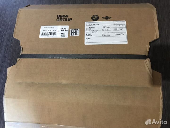 BMW Оригинал Тормозные диски вентилир. для 1-serie