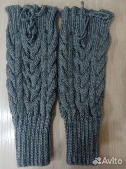 Гетры вязаные + митенки