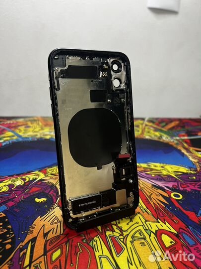 Корпус iPhone 11 черный в сборе с шлейфами