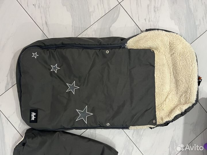 Зимний конверт в коляску на овчине