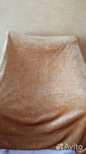 Штора из золотистого шенилла