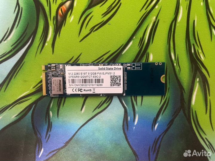 Родной SSD M2 Phison от ноутбука Xiaomi 512gb 2280