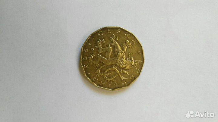 Монета номиналом 20 крон. Республика Чехия.1993год