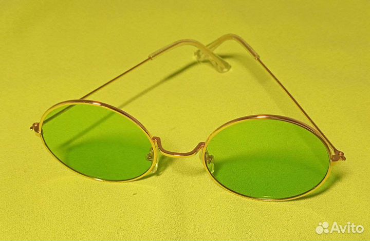 Очки, зеленые стекла