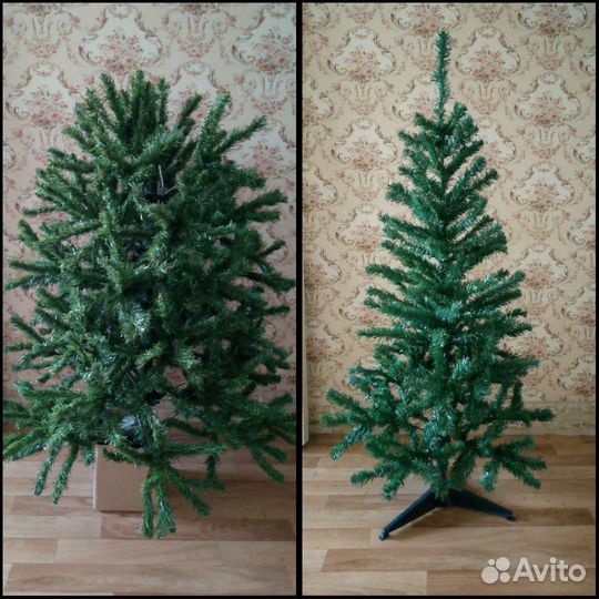 Елки 5 шт, игрушки, мишура от 5