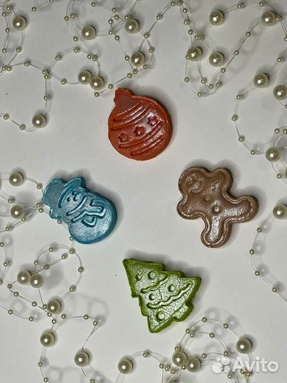 Новогодняя твердая пена для ванн