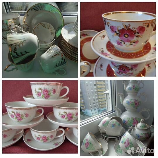 Чайные пары Сервизы Фарфор СССР