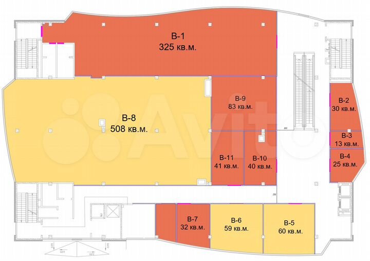 Торговое помещение от 270 м² до 508 м²