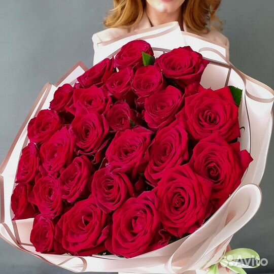 Большой букет роз метровые розы 101 роза