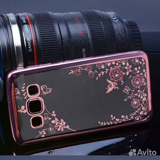 Чехол силиконовый со стразами Samsung