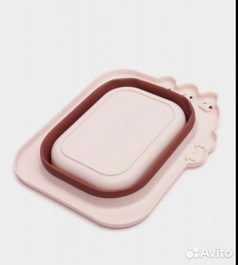 Новый тазик складной для детей розовый